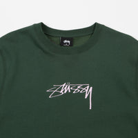 Stussy Smooth Stock Applique Crewneck Sweatshirt - Dark