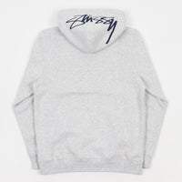 Stussy Smooth Stock Applique Hoodie - Grey Heather thumbnail