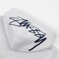 Stussy Smooth Stock Applique Hoodie - Grey Heather thumbnail