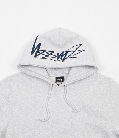 Stussy Smooth Stock Applique Hoodie - Grey Heather