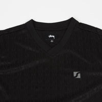 Stussy Soccer V-Neck Long Sleeve T-Shirt - Black thumbnail