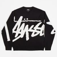 Stussy Stock Crewneck Sweatshirt - Black thumbnail