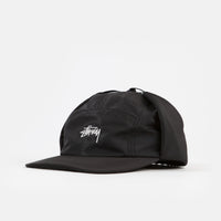 Stussy Stock Ear Flap Camp Cap - Black thumbnail