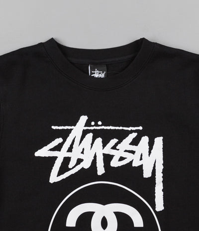 Stussy Stock Link Crewneck Sweatshirt - Black