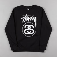 Stussy Stock Link Crewneck Sweatshirt - Black thumbnail