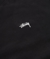 Stussy Stock Logo Crewneck Sweatshirt - Black | Flatspot