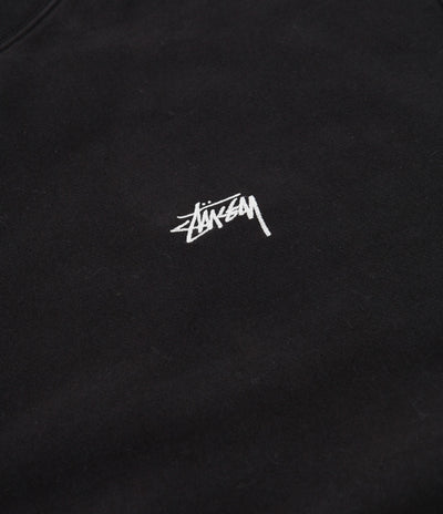 Stussy Stock Logo Crewneck Sweatshirt - Black