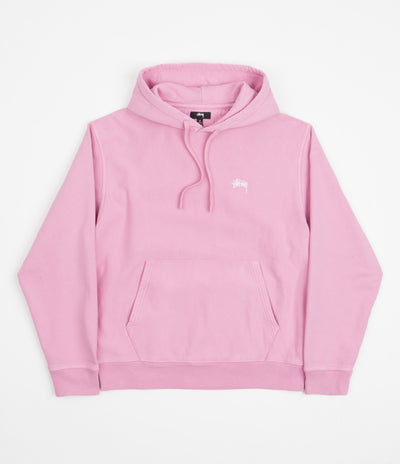 Stussy Stock Logo Hoodie - Pink