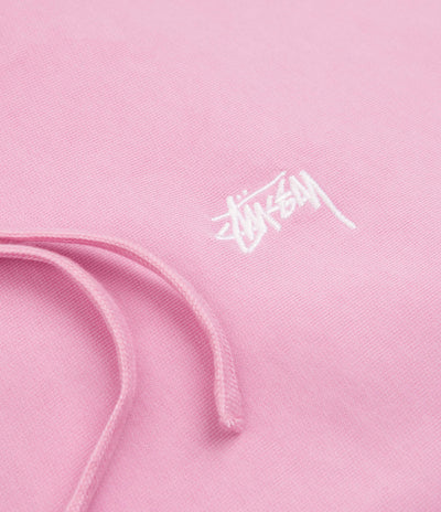 Stussy Stock Logo Hoodie - Pink