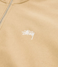 Stussy Stock Logo Mockneck Sweatshirt - Tan | Flatspot