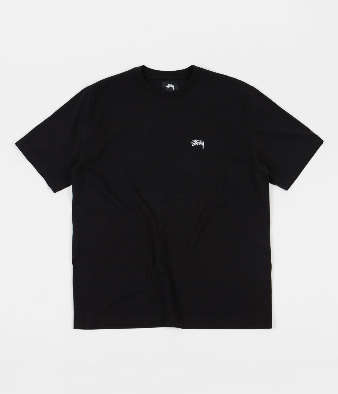 Stussy Stock Logo T-Shirt - Black | Flatspot