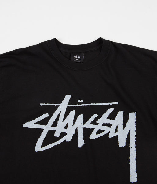 Stussy Stock Pigment Dyed T-Shirt - Black | Flatspot