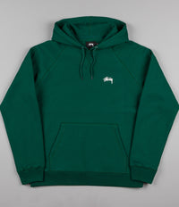 Stussy Stock Raglan Hooded Sweatshirt - Pine