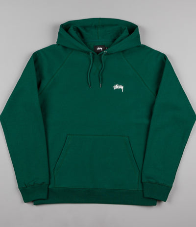 Stussy Stock Raglan Hooded Sweatshirt - Pine