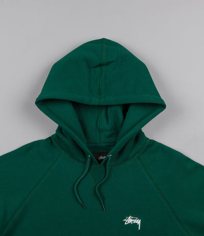 Stussy Stock Raglan Hooded Sweatshirt - Pine