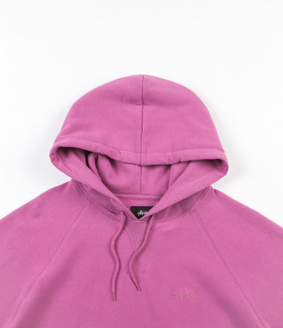 Stussy Stock Raglan Hooded Sweatshirt - Pink