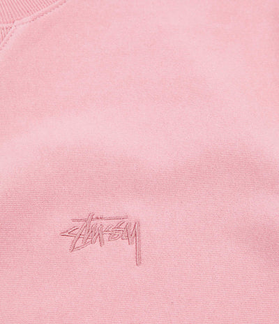 Stussy Stock Terry Crewneck Sweatshirt - Pink