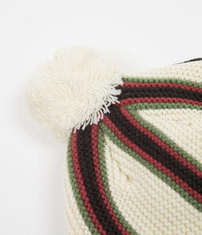 Stussy Striped Pom Beanie - Ecru