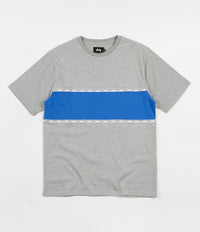 Stussy Tape Stripe T-Shirt - Grey Heather