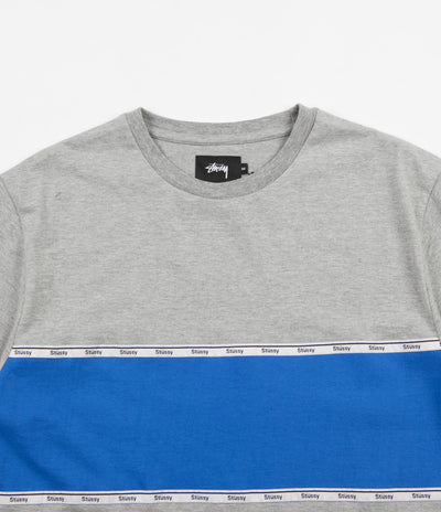 Stussy Tape Stripe T-Shirt - Grey Heather