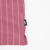 Stussy Tivoli Stripe Polo Shirt - Maroon thumbnail