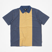 Stussy Tivoli Stripe Polo Shirt - Navy thumbnail