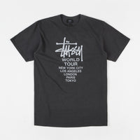 Stussy Tour Pigment Dyed T-Shirt - Black thumbnail