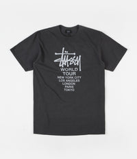 Stussy Tour Pigment Dyed T-Shirt - Black