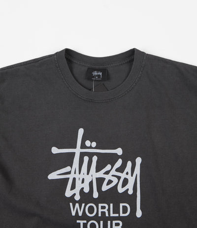 Stussy Tour Pigment Dyed T-Shirt - Black