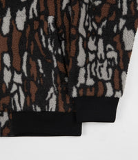 Stussy Tree Bark Fleece Jacket - Brown | Flatspot