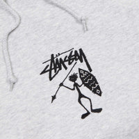 Stussy Tribe Man Applique Hoodie - Grey Heather thumbnail