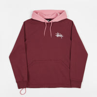 Stussy Two Tone Hoodie - Burgundy thumbnail