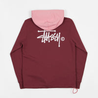 Stussy Two Tone Hoodie - Burgundy thumbnail