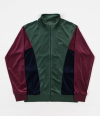 Stussy Velour Panelled Tracksuit Jacket - Green