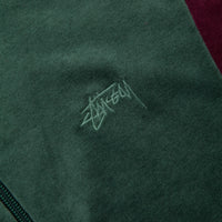 Stussy Velour Panelled Tracksuit Jacket - Green thumbnail