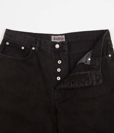 Stussy Washed Canvas Big Ol Jeans - Black