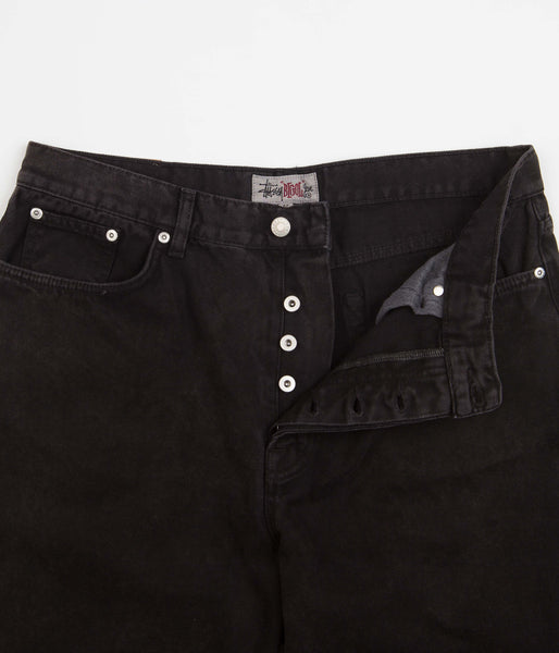 Stussy Washed Canvas Big Ol Jeans - Black | Flatspot