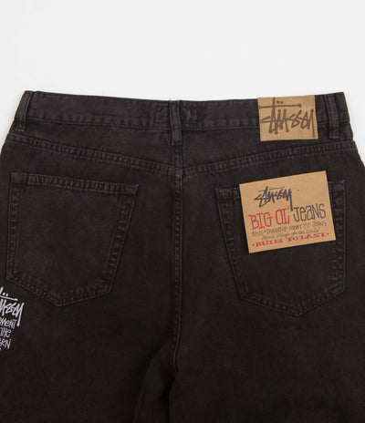 Stussy Washed Canvas Big Ol Jeans - Black