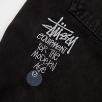 Stussy Washed Canvas Big Ol Jeans - Black thumbnail