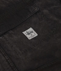 Stussy Washed Canvas Shop Jacket - Black | Flatspot