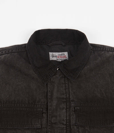 Stussy Washed Canvas Shop Jacket - Black