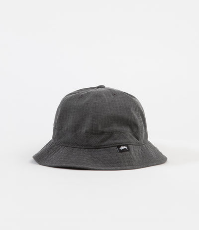 Stussy Washed Ripstop Bell Bucket Hat - Black