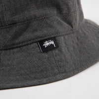 Stussy Washed Ripstop Bell Bucket Hat - Black thumbnail