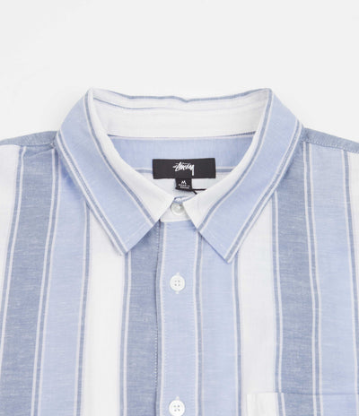 Stussy Wide Striped Shirt - Blue Stripe