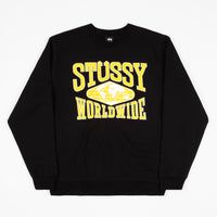 Stussy Worldwide Crewneck Sweatshirt - Black thumbnail