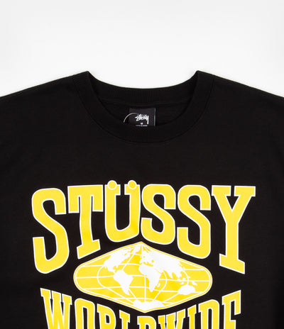 Stussy Worldwide Crewneck Sweatshirt - Black