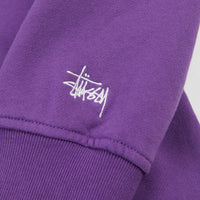 Stussy Woven Tape Mock Neck Sweatshirt - Purple thumbnail