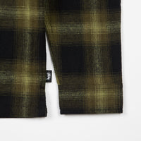 Stussy Zip Up Shadow Plaid Long Sleeve Shirt - Green thumbnail