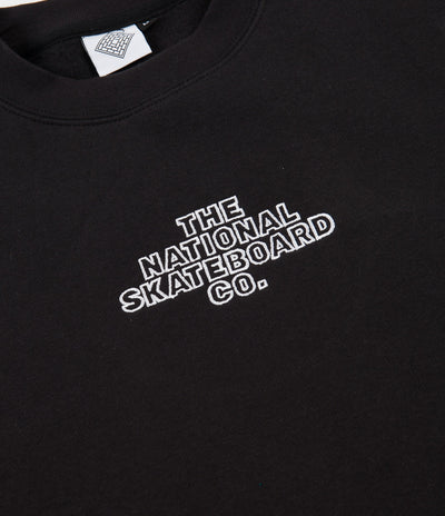 The National Skateboard Co Classic Logo Crewneck Sweatshirt - Black