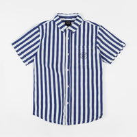 The Quiet Life Barnum Short Sleeve Button Down Shirt - Navy / White thumbnail